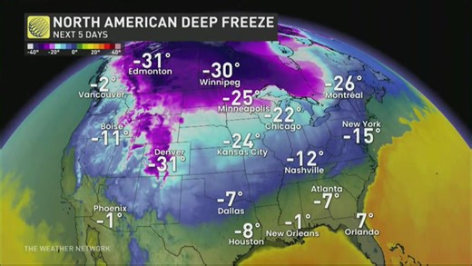 North American arctic blast