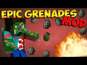 Minecraft Mods: Epic Grenades Mod - Nuclear, Rainbow & More Grenades! (Minecraft Mod Showcase)