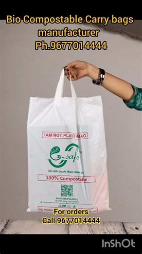Bio Compostable bags manufacturer for orders call us 9677014444