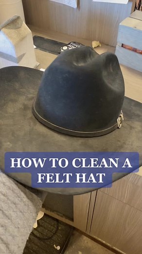 Cleaning a felt hat. All these products are affordable and sold and your local Boot Barn. This is an overall felt cleaning process. Any questions leave a comment. #resistolhats #stetson #stetsonhat #cowboyhat #hatshaping #bootbarn #ariat #felthatseason #feltseason #sombrero #texanas