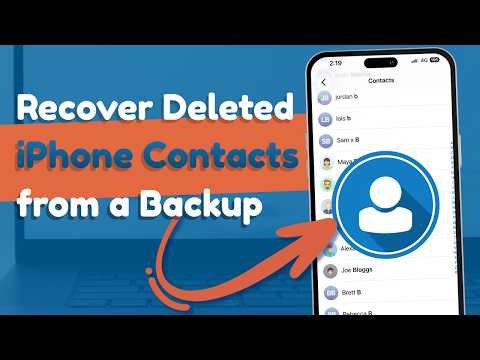 Recover Deleted Contacts on iPhone from an iTunes or Finder Backup (Without Restoring iPhone)