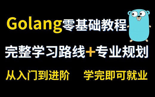 耗时数月整理的Golang教程，完整版300集，全程干货无废话，学完立即上岗《零基础入门学习Golang》！30天让你编程水平有着质的飞跃~