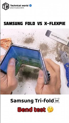Samsung Tri-fold vs X-Flex pie fold 🤯#Bend test ☠️#Will it survive 🤔