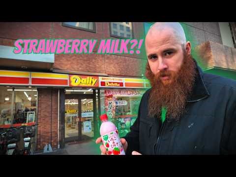 Trying Strawberry Milk From a Japanese Convenience Store