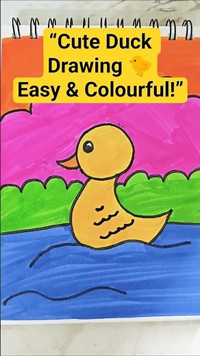 Cute Duck Drawing for Beginners | Easy Step-by-Step Tutorial