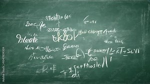 Back chalkboard text moving classroom seamless animation School background blackboard to motion education learning writing teaching message academic announcement colourful dynamic elementary grade gr