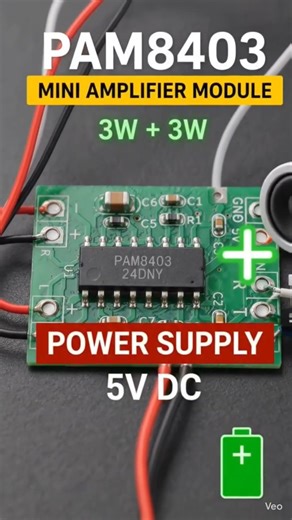 PAM8403 Mini Amplifier Module 🔊 | Small Board Big Sound