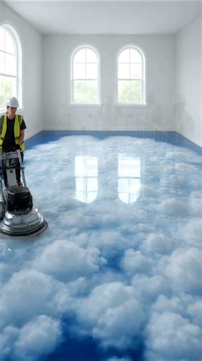 Bedroom Floor Turned Epoxy Cloud Magic Must Watch #epoxyfloor #epoxy #transformation #diy