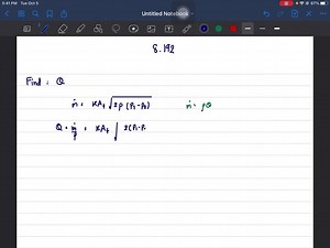 SOLVED: An orifice plate is to be used to measure the rate of air flow through a 2 m diameter duct. The mean velocity in the duct will not exceed 15 m s^-1 and a water tube manometer. having a maximum difference between water levels of 150 mm, is to be used. Assuming the coefficient of discharge to be 0.64 , determine a suitable orifice diameter to make full use of the manometer range. Take the density of air as 1.2 kg m^-3 | Numerade