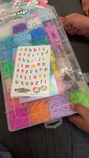 Come with me to unbox my Rainbow 🌈 Loom Creation Case 😊 #viralshort #rainbowloombracelet