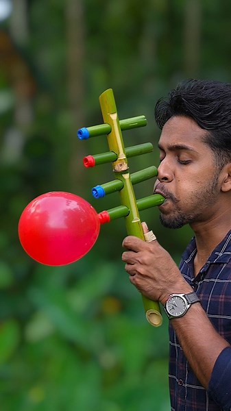 New Bamboo Colourful Crafts / Popping Balloon Art #ideas