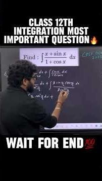 Class 12th Integration Most Important Question🚨