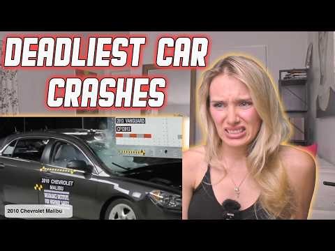 Deadliest Car Crashes Ever!! Russian Girl Watches Test Footage!!