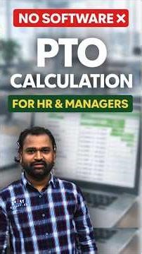 Stop Guessing! The One Excel Formula for PTO 📅 #shorts #shortsforgoals