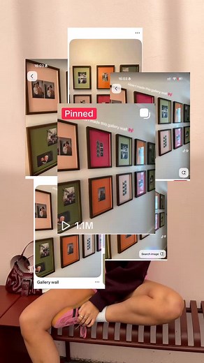 House of Wynn ☆ Brand Building & Design Studio on Instagram: "When I’m not designing brands I’m going viral for my home decor choices 😭❤️ Here’s how I made my galley wall! What I used: - 30x40 RÖDALM frames from Ikea - Colored card from my local craft shop - Masking tape - Command hook strips #picturewall #gallerywallinspo #gallerywalldecor #apartmentherapy #interiordesign #boygirlapartment #interiorinspo #homeideas"