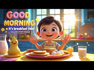 “Good Morning It’s Breakfast Time 🍎 | Fun Breakfast Song for Kids | Healthy Morning Nursery Rhyme”