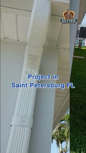 3x4 GUTTER ELBOW Installation in St Petersburg FL | Custom Drainage by Gutter Professor