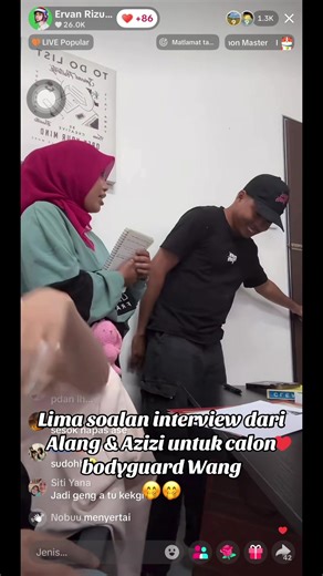Lima Soalan Interview Bodyguard dari Alang & Azizi
