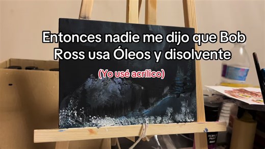 Dibujo de Paisaje en Acrílico al Estilo de Bob Ross