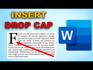 How to Insert a Drop Cap in Microsoft Word
