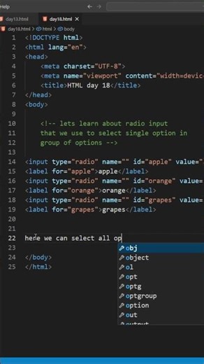 day18 html we look at radio input