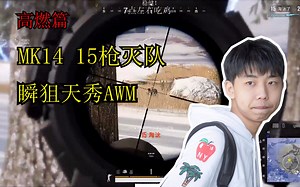 小叮当MK14 15发子弹灭队，天秀瞬狙AWM惊呆队友，xdd爆燃集锦