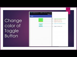 Change color of Toggle button in android studio