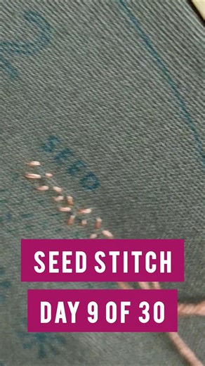 Seed Stitch #seedstitch #handembroidery #youtubeshorts