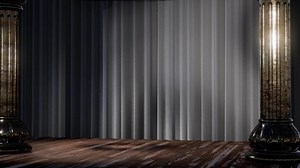 stage curtain with light and shadow