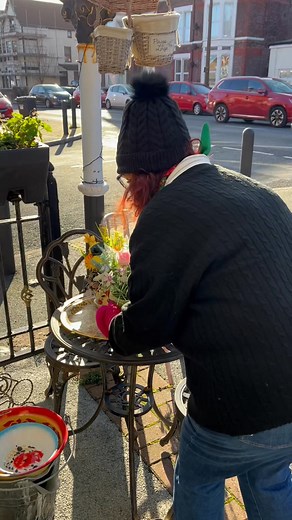Look at these hand painted plant pots, made by the fabulous artist Wendy Callaghan Grab one quick, they won’t be here long!! | The Vintage Interior Fairy