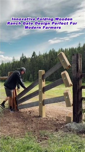 Innovative Folding Wooden Ranch Gate Design Perfect For Modern Farmers