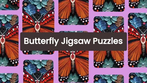 Butterfly Jigsaw Puzzles for Adults 1000 Pieces, Brain Challenging Shaped Puzzle for Game Night, Family, Friends, Size is 26.6 x 19.2, Paper Cutting Art