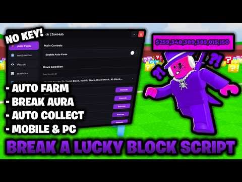 Break A Lucky Block Script *NO KEY* 🔑 - Auto Farm, Auto Collect & More! (Mobile & PC)
