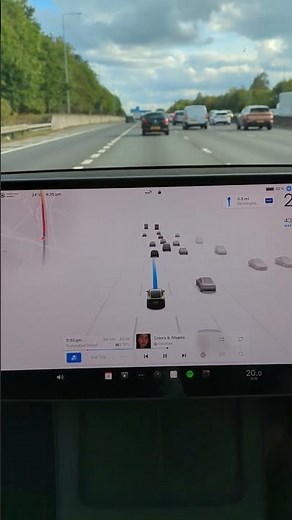 Using Tesla Autopilot on a busy M25 (2024 Model Y HW3 with EAP)
