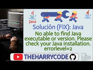 Solución (FIX): No able to find Java executable or version. Please check your Java installation.