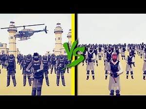 SWAT TEAM vs REBELS TEAM - Totally Accurate Battle Simulator TABS