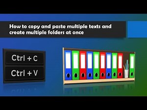 How to copy and paste multiple texts and create multiple folders at once