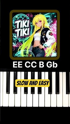 Tiki Tiki phonk Easy Piano Tutorial #piano #tutorial #tikitiki #phonk #funk
