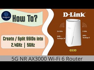 D-link G530 5G AX3000 Wifi 6 router : How to split /create 2 4GHz & 5GHz network bands