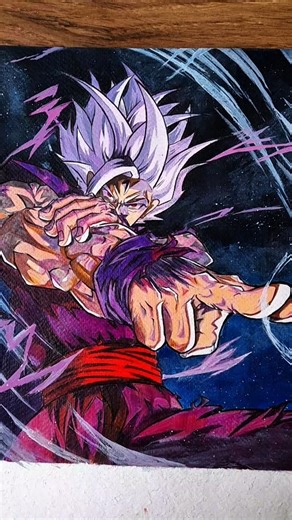 Gohan Fan Art | Dragon Ball Artwork in Intense Style ⚡#animeart #DBZArt