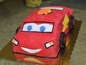 How To Make A Lightning McQueen Car Cake