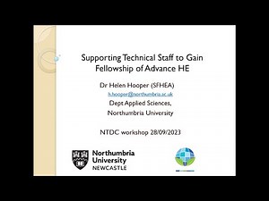 Supporting Technical Staff to Gain Fellowship of Advance HE
