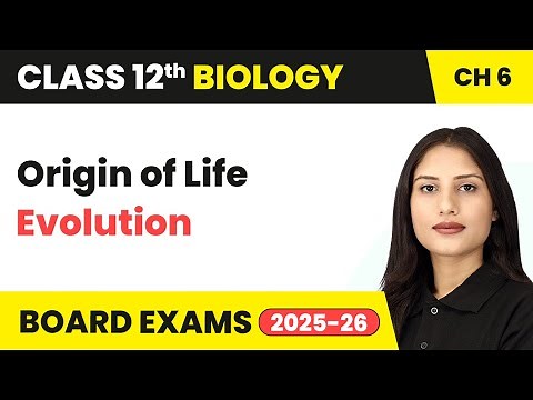 Origin of Life - Evolution | Class 12 Biology Chapter 6 | CBSE 2024-25