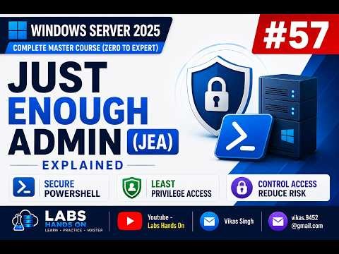 #57 Just Enough Administration (JEA) Explained | Secure PowerShell | Windows Server 2025 | Full Demo