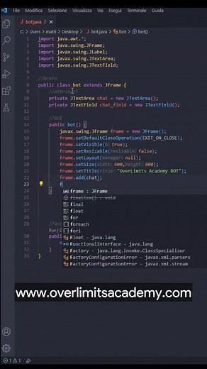 Programmiamo un bot in Java! Se vuoi imparare il linguaggio di programmazione Java clicca sul link in bio! #java #programmazione #gamedev #python #javadeveloper #javascript #javadeveloperjobs #programmazionejava #programmazioneinformatica