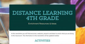 Distance Learning  4th Grade