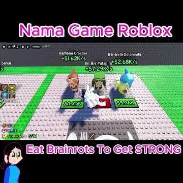 Aku pukul Brainrot untuk makan tapi agak susah - Eat Brainrots to get STRONG Roblox
