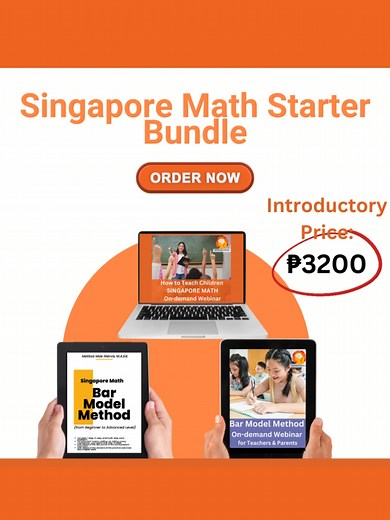 Attention Principals, School Owners, Math Teachers, and Tutorial Center Owners! Are you ready to enhance your math instruction and boost student success? Enroll in Mindset 4 Math's Singapore Math Teacher Training Program. The program includes: * Group Training * Class Observation * Follow-up Consultation * Class Demonstration To join, click the link below: https://mindset4math.com/for-schools-and-educators/ Do you want to access the trainings anytime, anywhere? The Singapore Math Starter bundle 