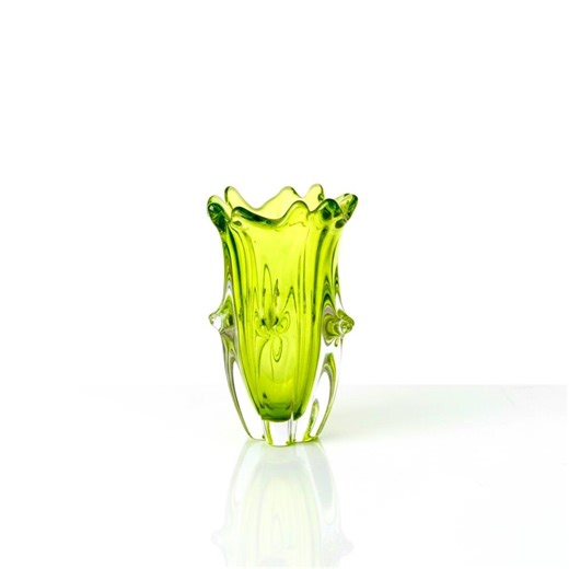 Mid Century Green Bohemian Glass Vase, Murano Style, 1960s Czechoslovakia, MCM Decor - Etsy