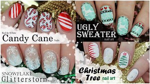 Not sure what to wear on your nails for Christmas? Here are some ideas from Nailed it NZ - see more at youtube.com/naileditnz :). | Nailed it NZ